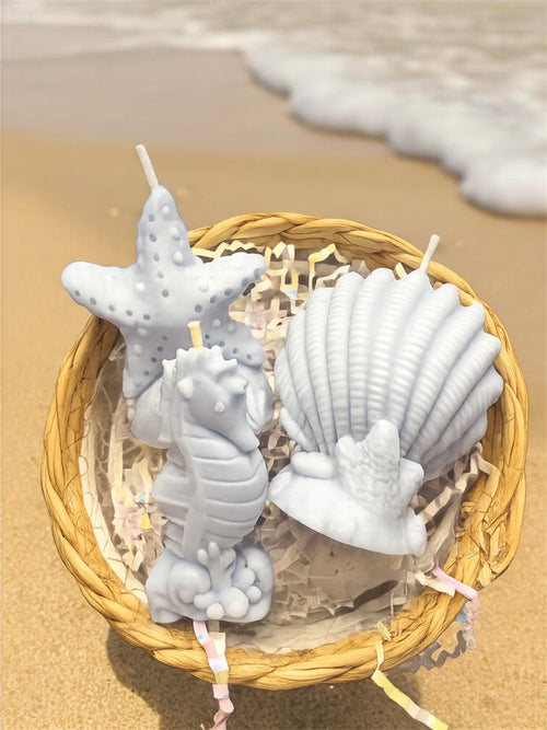 Beach Candle Set Blue Coconut