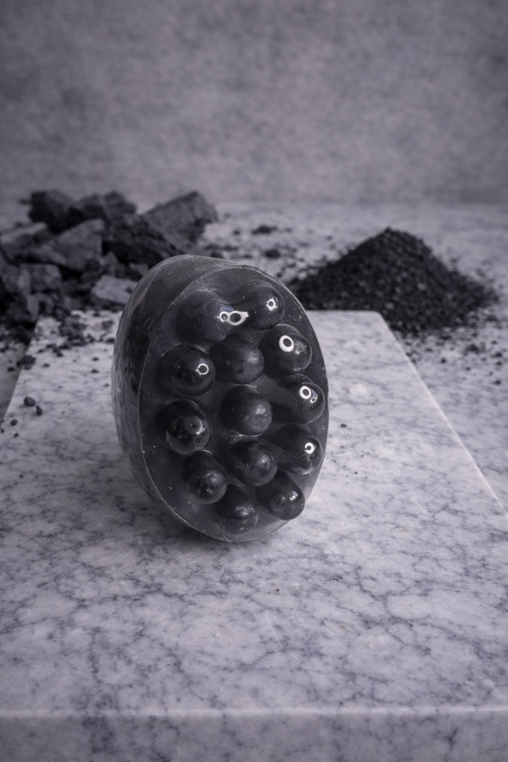 Activated charcoal massage soap ￼